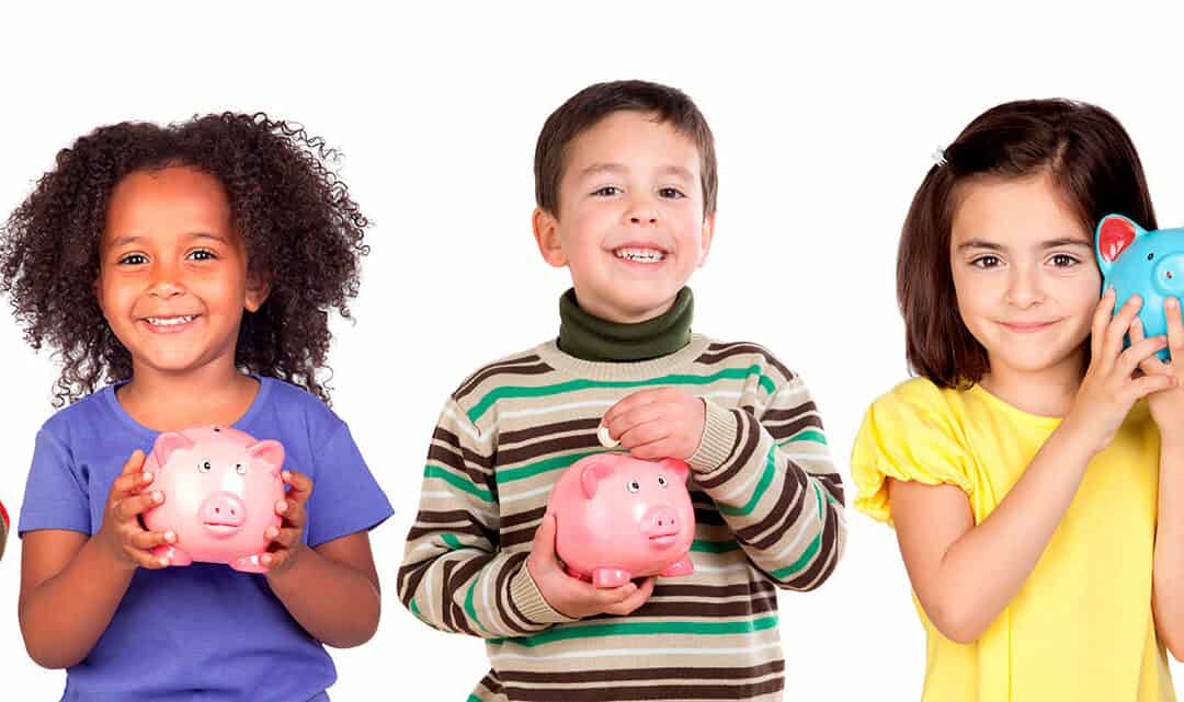Kids with Piggy Banks