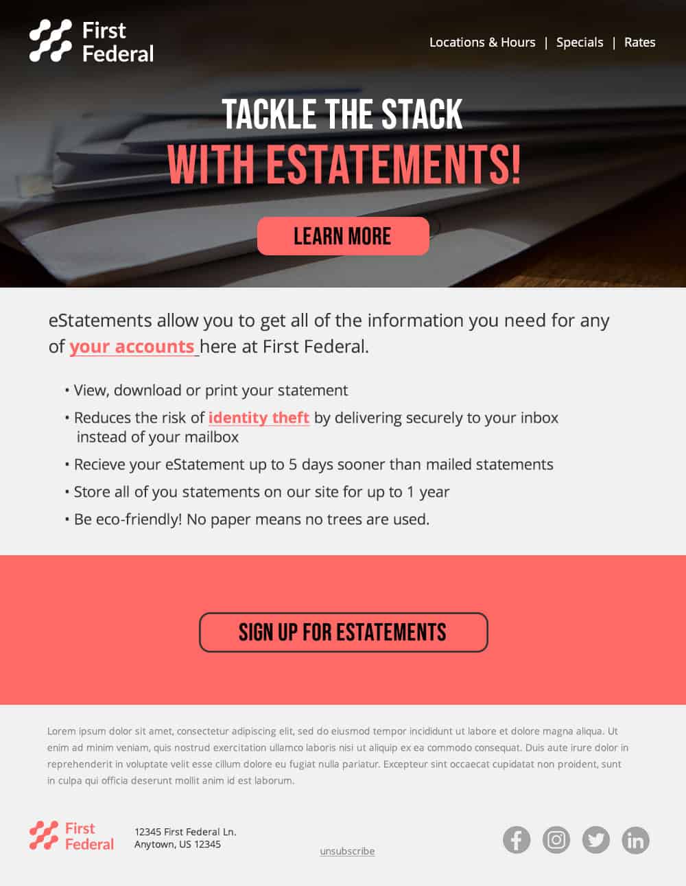 sample estatement email preview