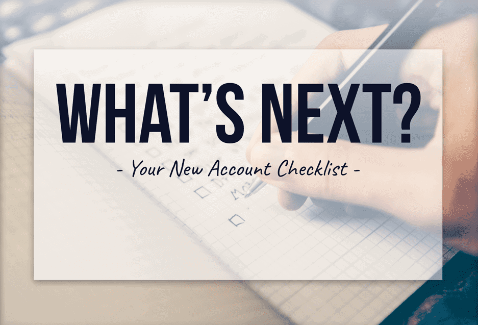 Deposit Account Postcard Template - Account Checklist