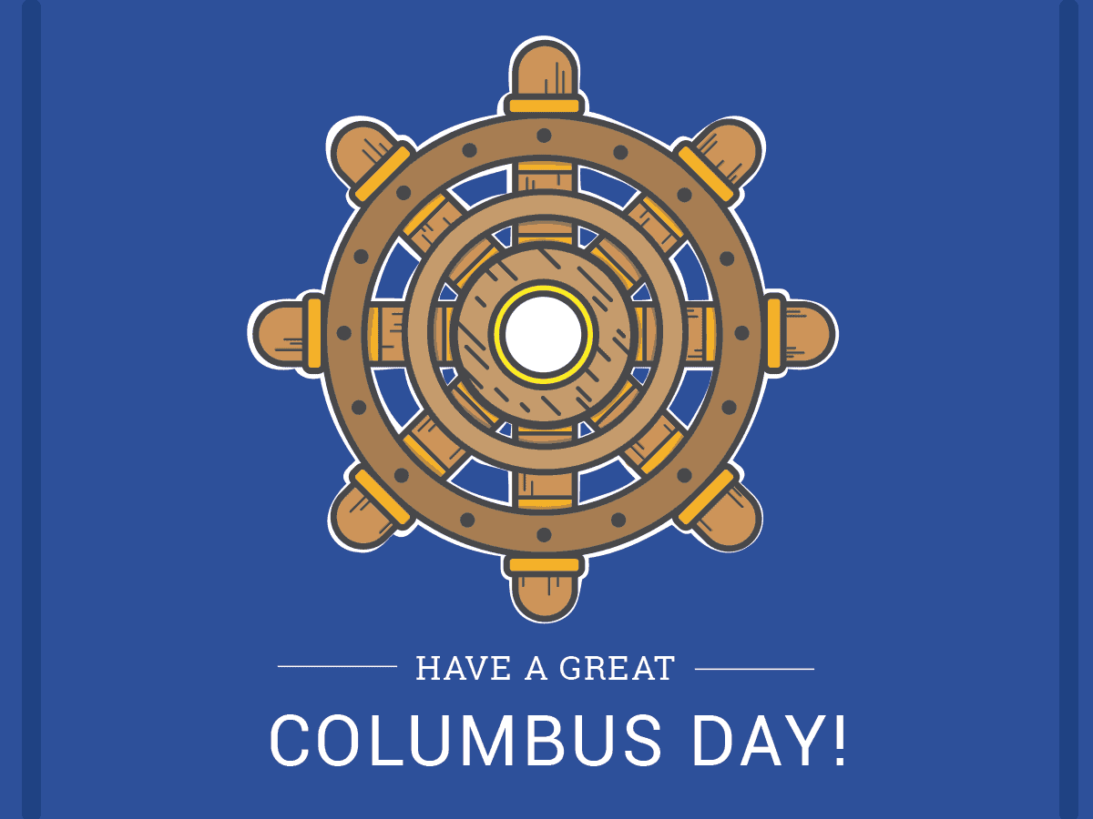 Ship Wheel - Columbus Day Design