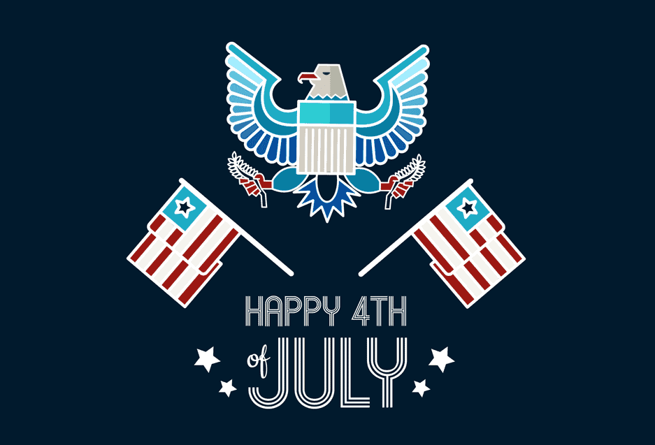 Independence Day Postcard Template - Eagle 1