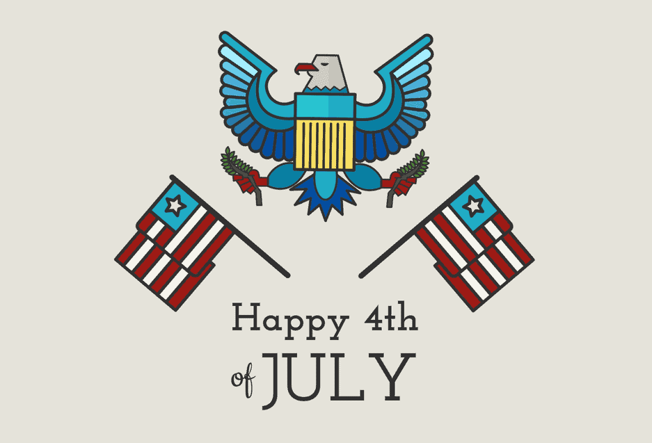 Independence Day Postcard Template - Eagle 2