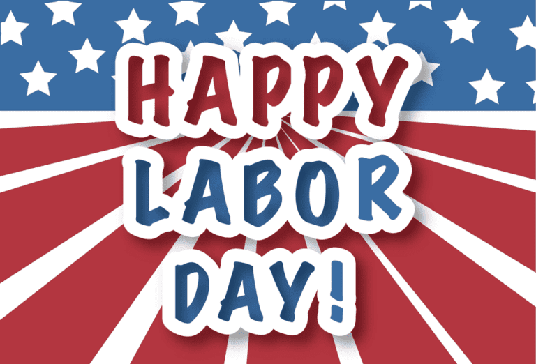 Labor Day Postcard Template - Stars and Stripes