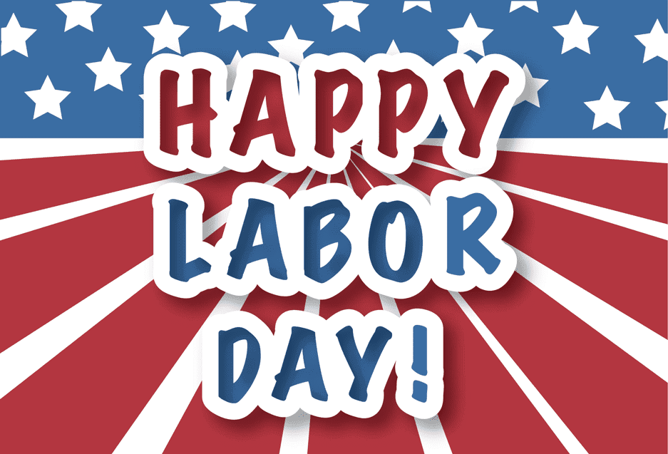 Labor Day Postcard Template - Stars and Stripes