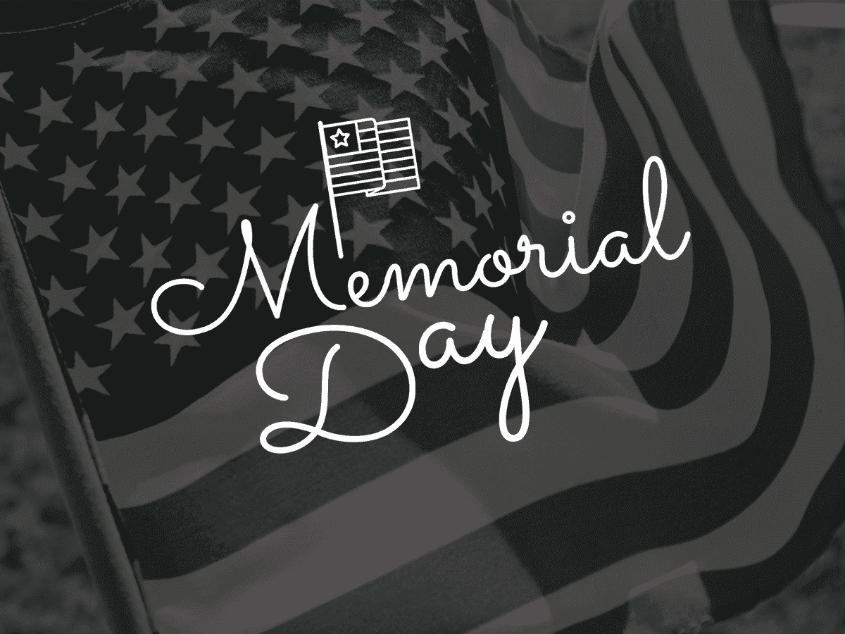 Black and White Flag - Memorial Day Design