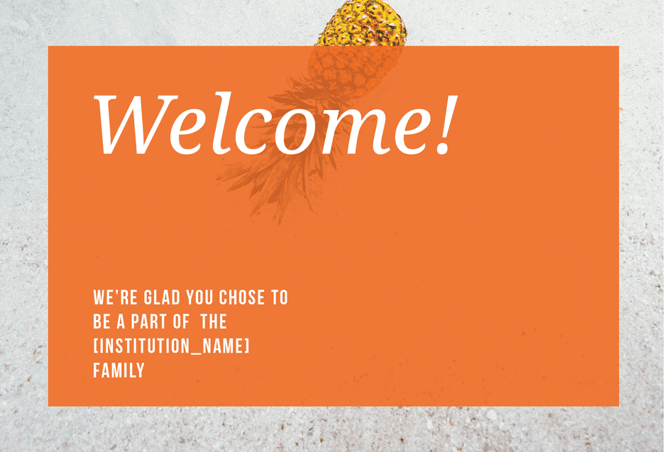 New Account Postcard Template - Welcome Pineapple