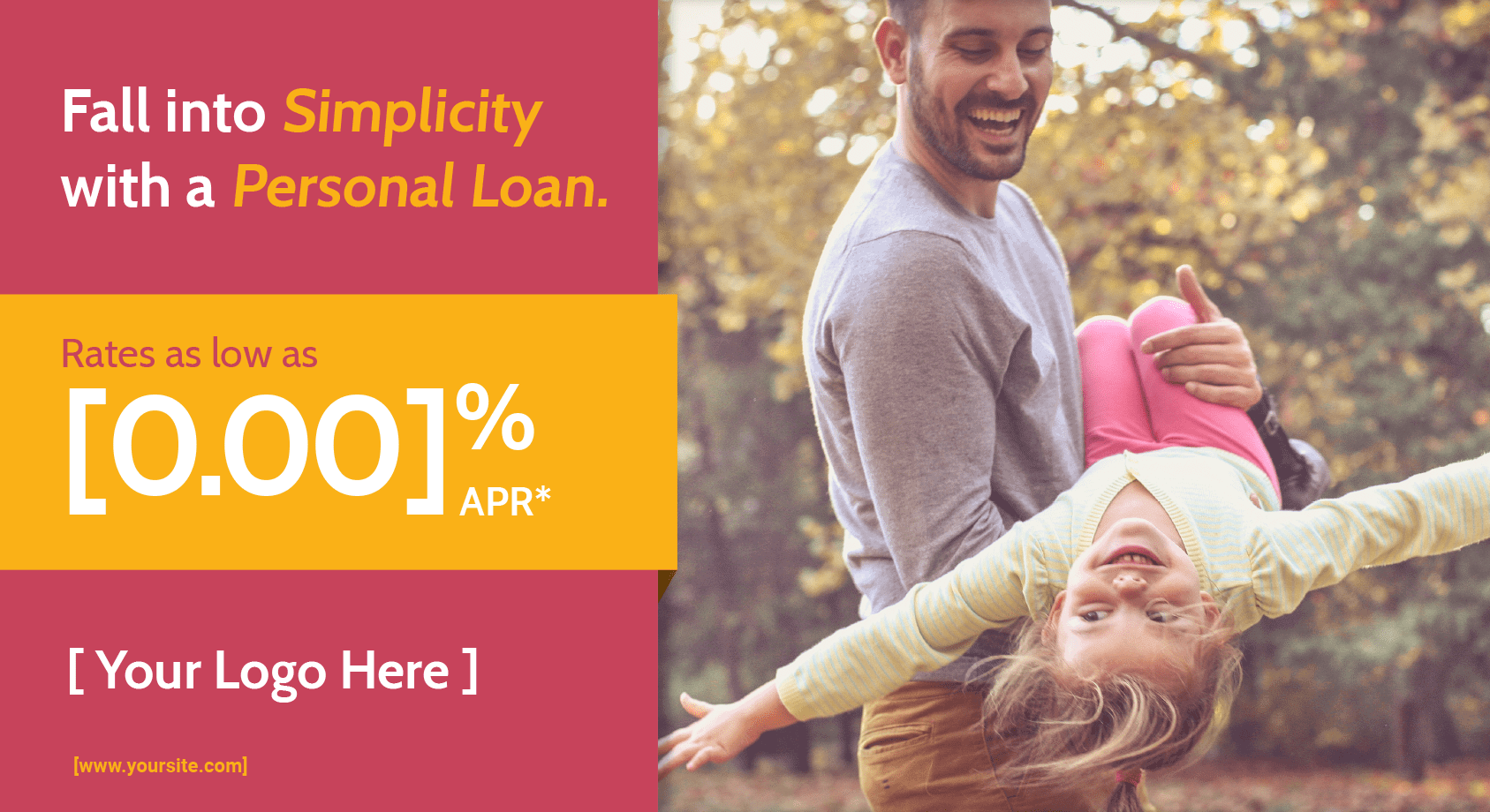 Personal Loan Postcard – Fall into Simplicity