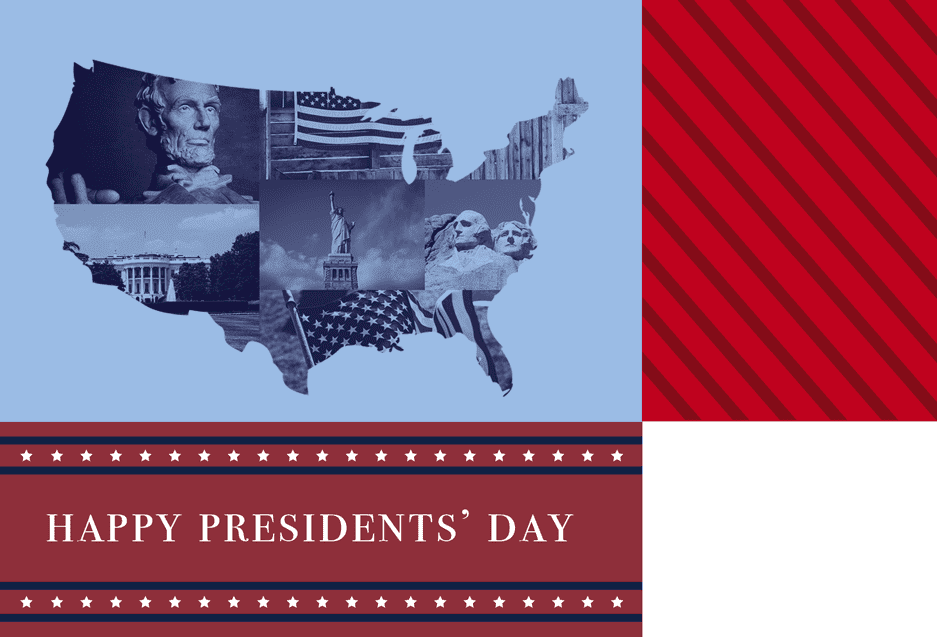 Presidents' Day Postcard - Patriotic Collage