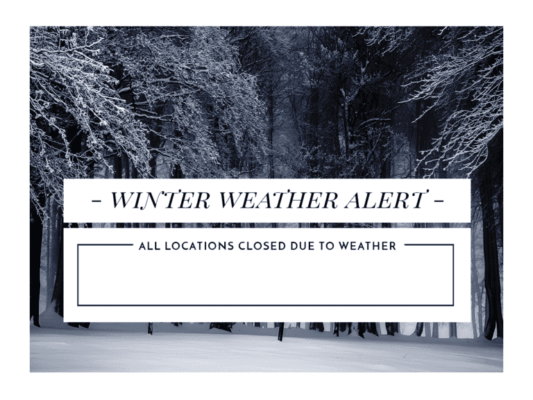 Winter Weather Alert - Closure Notice