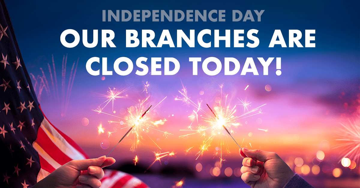 Our Branches Are Closed Today! - Sparklers